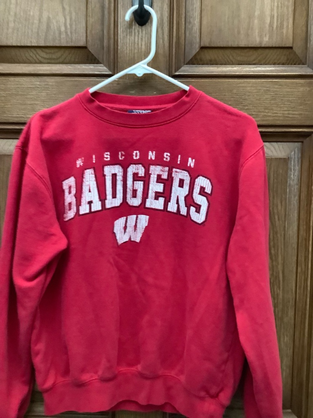 Campus Heritage Red Crewneck Sweatshirt with White Print